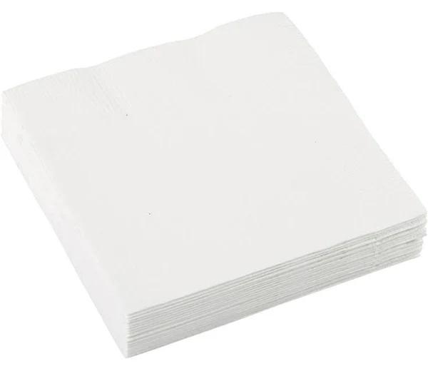 Beverage Napkins - Frosty White