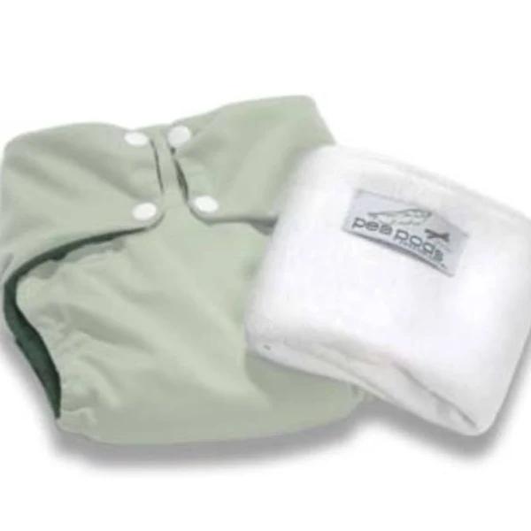 Pea Pods One Size Reusable Nappy - Pastel Green