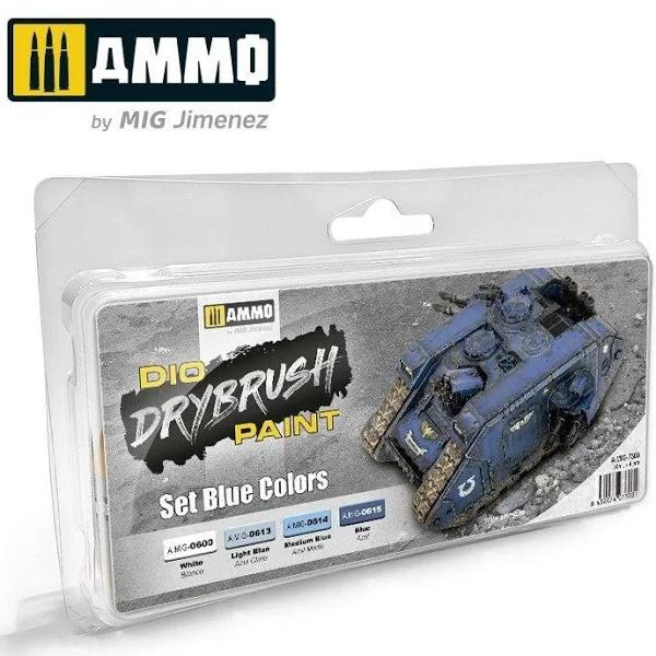 Ammo Drybrush Set Blue Colours (4) 40ml