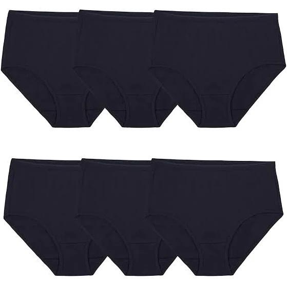 Fruit of The Loom Women's 6 Pack Heather Low-Rise Brief Panties