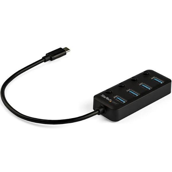 StarTech 4-Port USB-C Hub - 4x USB-A with Individual On/Off Switches