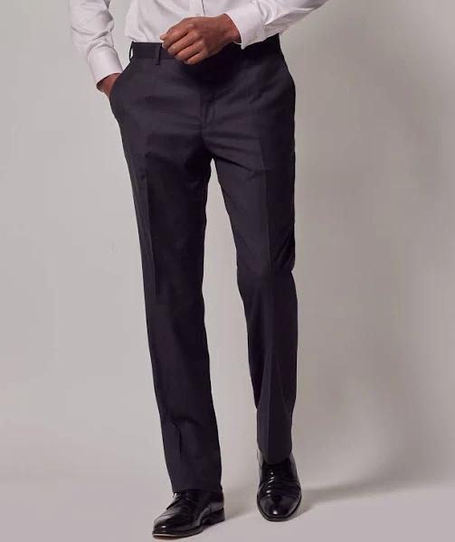 Hawes & Curtis Dark Charcoal Twill Classic Fit Suit Trousers