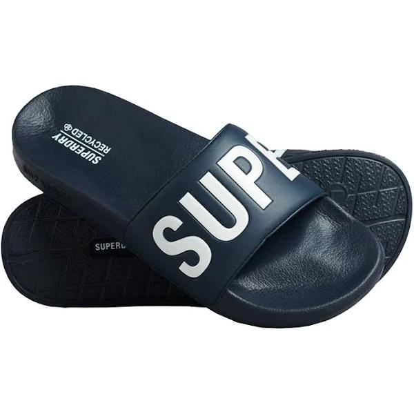 Superdry Code Core Pool Slides Deep Navy/Optic M