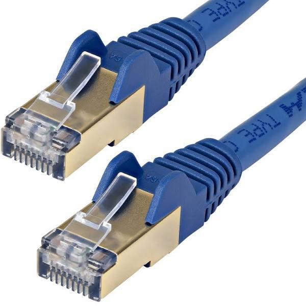 StarTech Cat6a 5m Blue Shielded Snagless RJ45 Ethernet Cable 100W PoE