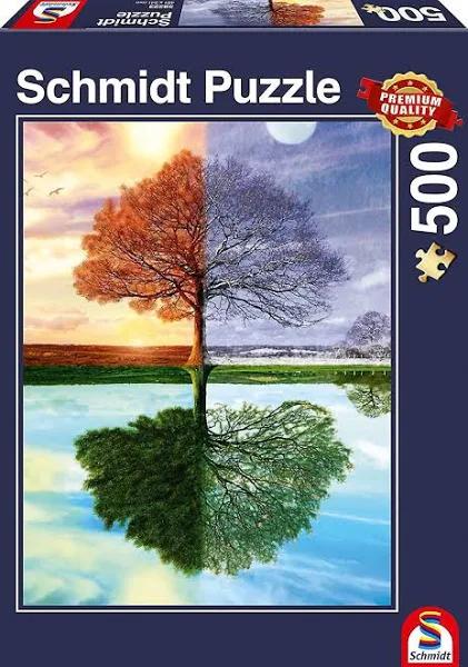 Schmidt Seasons Tree Premium Quality Jigsaw Puzzle (500-Piece)