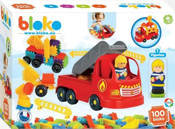 Bloko Fire Truck 100 Piece Set