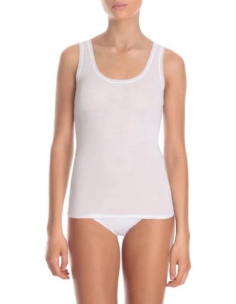 Kayser Pure Cotton Wide Strap Cami, 12 / White