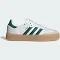 Adidas Sambae Womens White Shoes - Size 8 - White/Green