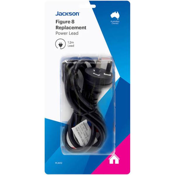 Jackson Replacement Power Lead 240V Cord for Figure 8 - Black 1.2m