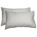 Algodon Pair of 300TC Cotton Standard Pillowcases Charcoal