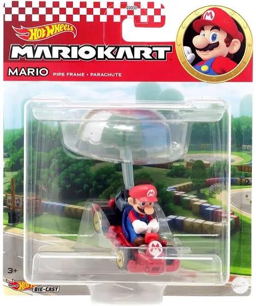 Hot Wheels Mario Kart Gliders Mario in Pipe Frame With Parachute