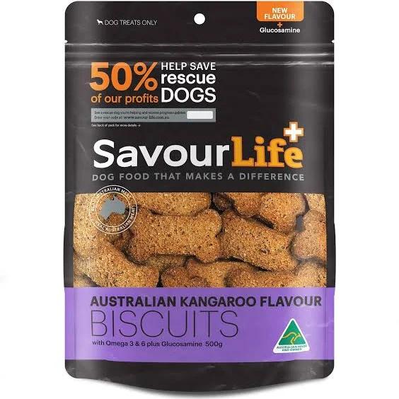 Savourlife Australian Kangaroo Biscuits Dog Treats - 500g