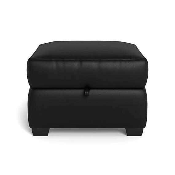 Dexter Leather Ottoman Black by Freedom, 100% Leather FF