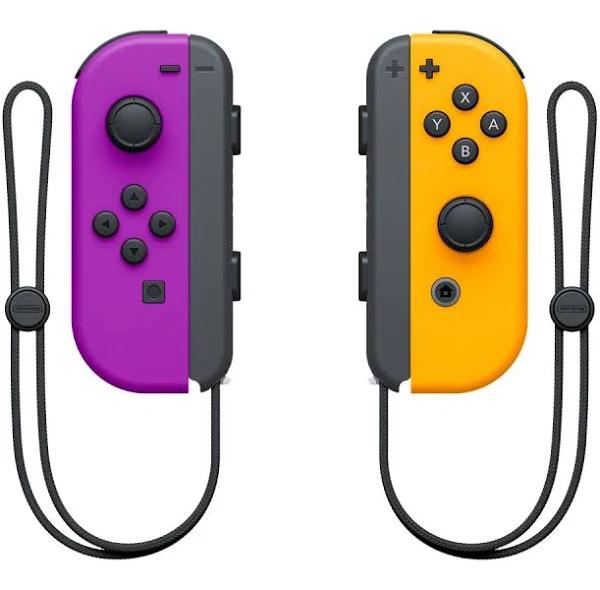 Nintendo Joy-Con (L/R) Wireless Controllers for Nintendo Switch - Neon Purple/Neon Orange