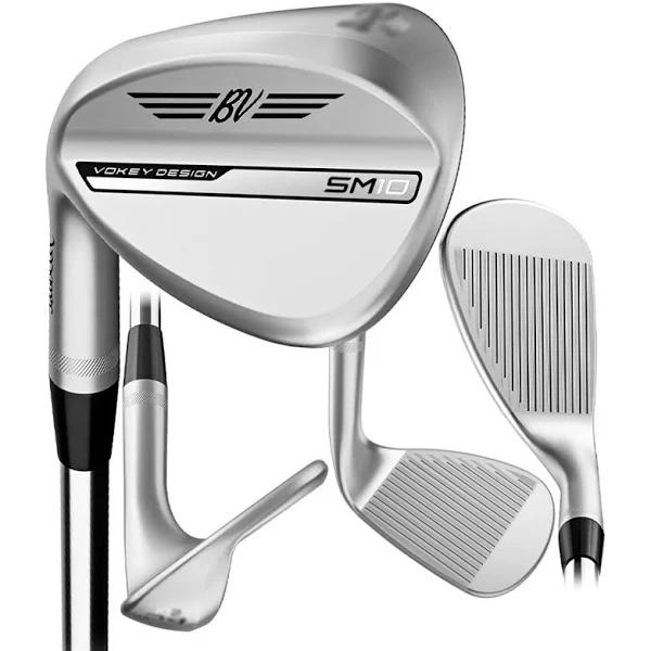 Titleist Vokey SM10 Tour Chrome K Grind Left-Handed Lob Wedge Golf Club - 58° Loft - Steel Shaft