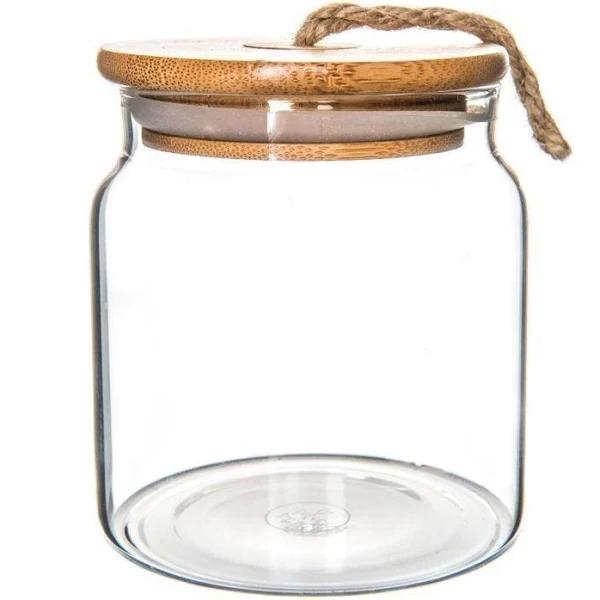 Glass Jar with Bamboo and Twine Lid - 500ml