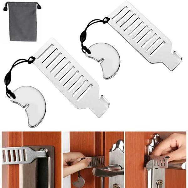 Portable Travel Door Lock Hotel Door Lock Apartment Security Device Door Jammer - AfterPay & zipPay Available