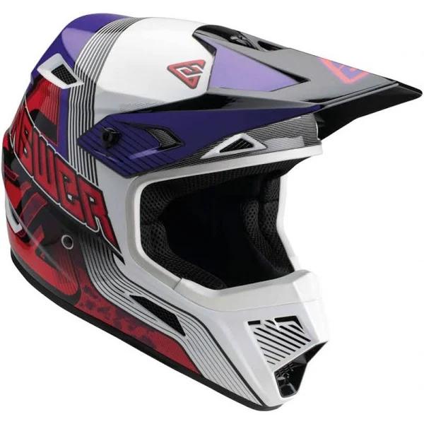 Answer Youth AR1 Vendetta Helmet - Red/White/Purple - S M