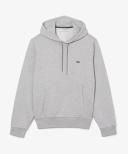 Lacoste Men's Kangaroo Pocket Organic Cotton Hooded Sweatshirt Grey Size M