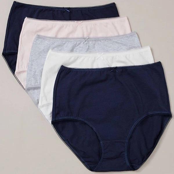 Target Woman 5 Pack Cotton/Elastane Full Briefs; Style LFB183554 | Blue | Size 12