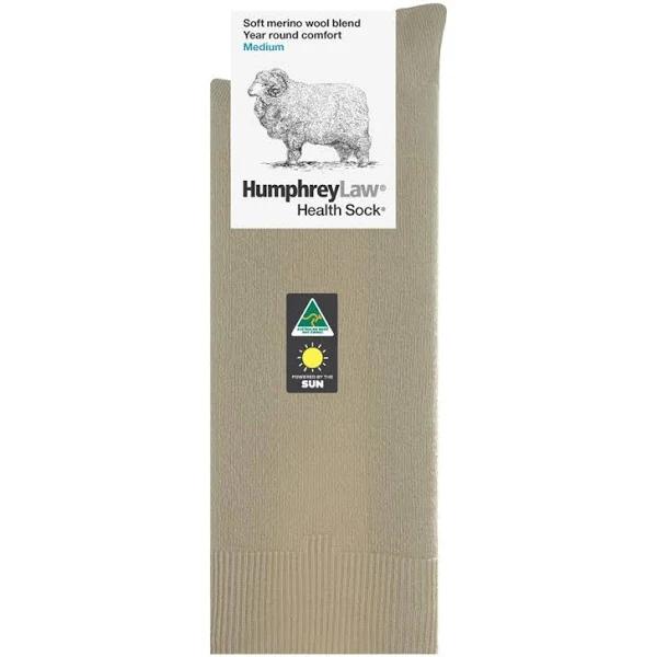 Humphrey Law Fine Merino Wool Blend Health Sock Beige