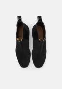 R.M. Williams Black Suede Craftsman Chelsea Boots