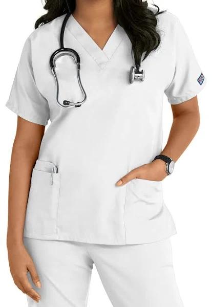 Cherokee Workwear 4700 Scrubs Top Womens V-Neck White