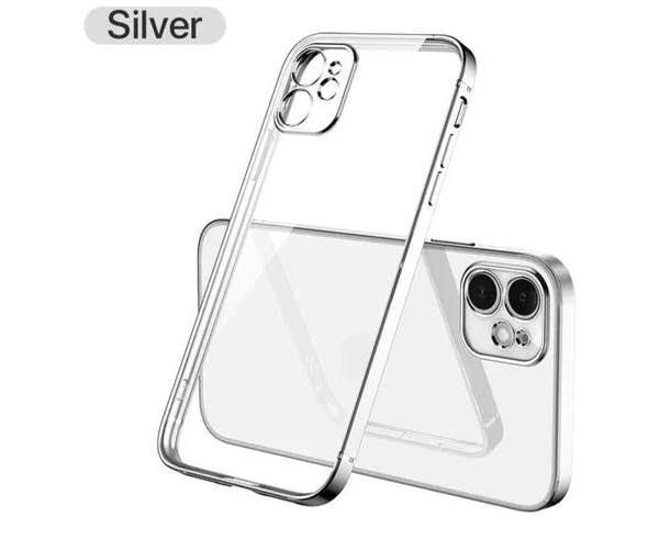 Veloreo iPhone TPU Clear Case 7/8 Soft Case Silver Shockproof Cover