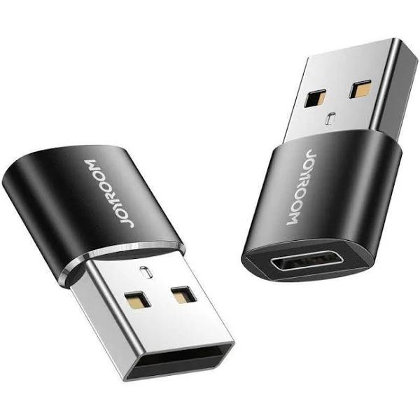 Joyroom USB C Female To USB Male Adapter 2 Pack, Type C To USB A Converter Charger Cable Adapter - AfterPay & zipPay Available