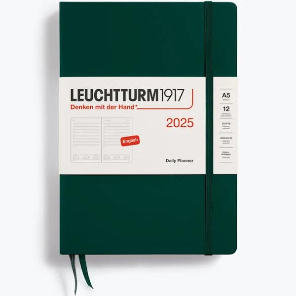 Leuchtturm1917 2025 Daily Planner Medium A5 Forest Green