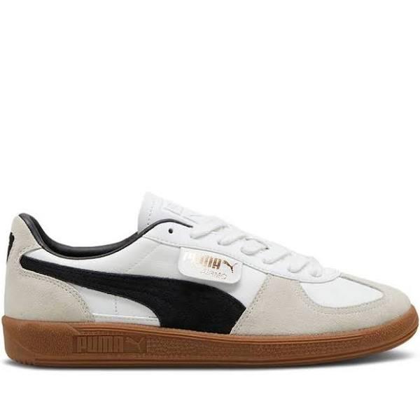 Palermo Leather Unisex Sneakers in White/Vapor Gray/Gum, Size 10.5 by Puma