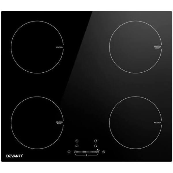 Devanti Electric Induction Cooktop 60cm Ceramic 4 Zones Stove Cook Top Hot Plate