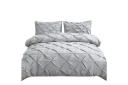 Giselle Bedding Super King Size Quilt Cover Set - Grey