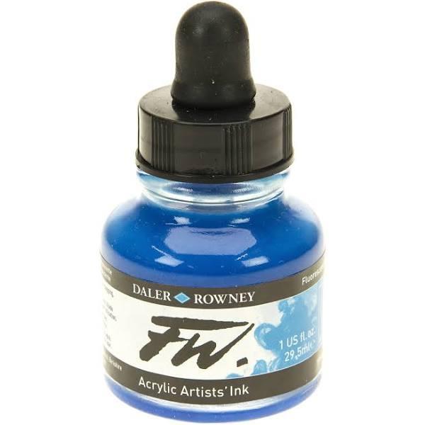 Daler FW Ink 29.5ml 100 Fluorescent Blue