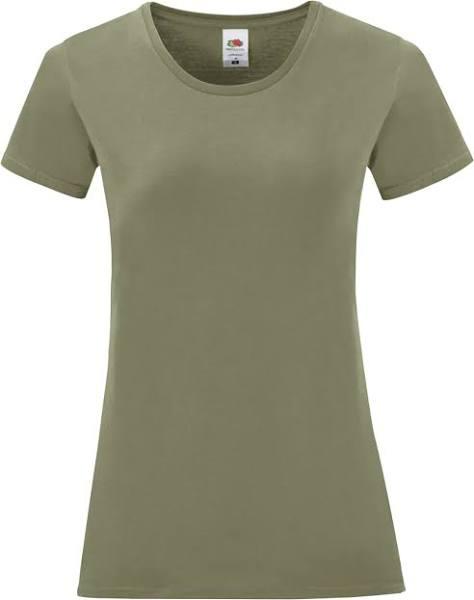 Fruit of The Loom Womens/Ladies Iconic T-Shirt Classic Olive Green L