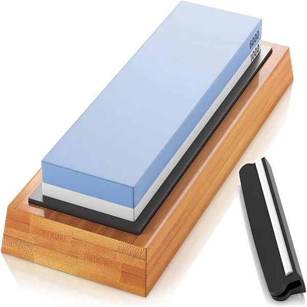 BJWD 1000/6000 Dual Whetstone Waterstone Knife Sharpening Water Wet Stone Sharpener - AfterPay & zipPay Available