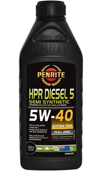 Penrite HPR Diesel 5 Engine Oil 5W-40 1 Litre