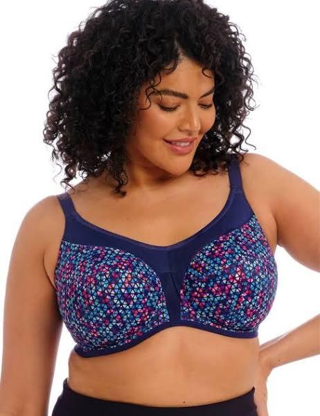 Elomi Energise Multiway Sports Bra Navy Geo