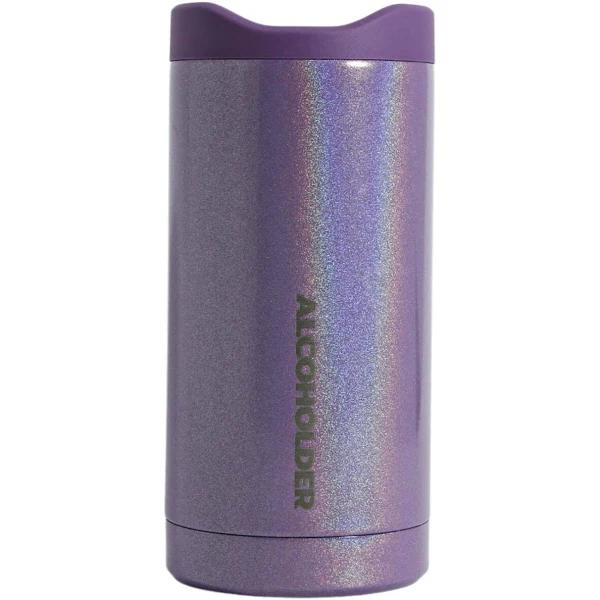 Alcoholder SlimZero Slim Can Cooler Ultra Violet Glitter