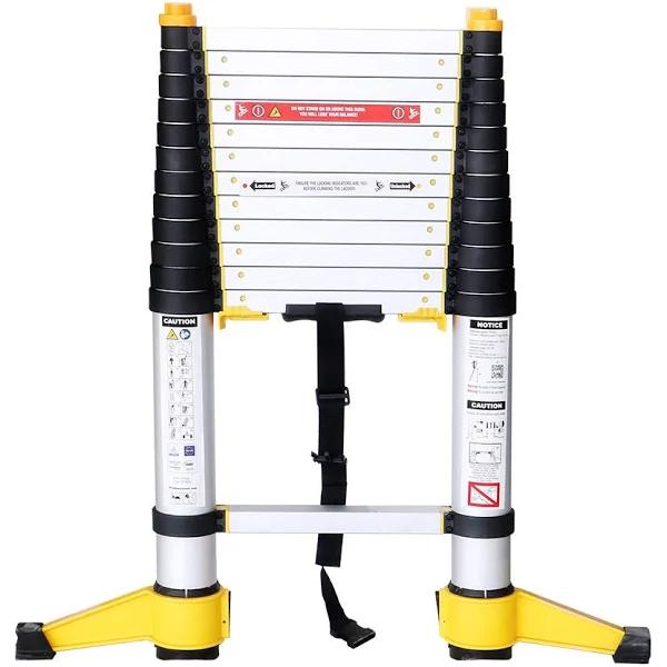 GOKULAD Telescopic Ladder Soft Close Aluminium 13 Steps 3.8m