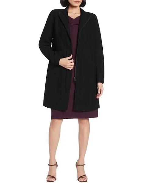 David Lawrence Madison Felted Wool Coat in Black 10