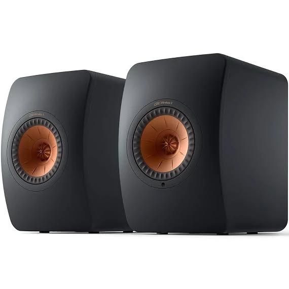 KEF LS50 Wireless II Bookshelf Speakers, Matte Black