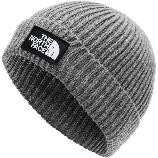 The North Face TNF Logo Box Cuffed Beanie | TNF Grey