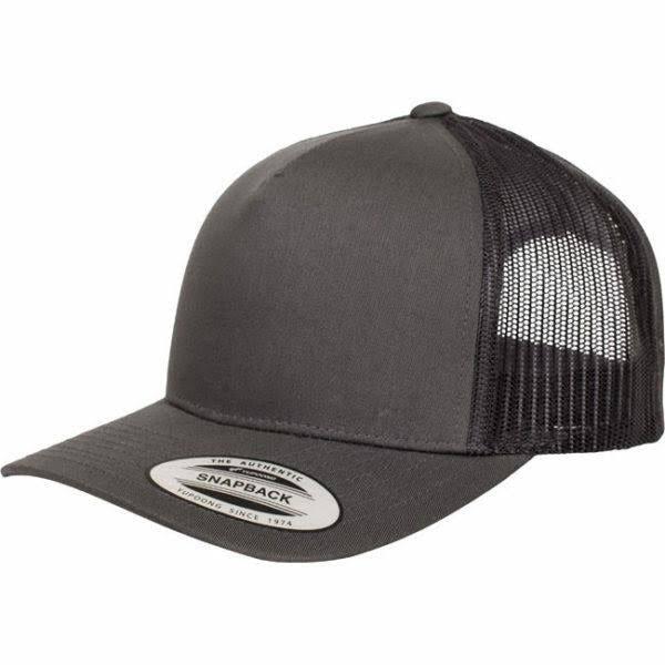 Flexfit 6506 Trucker 5 Panel Cap Charcoal