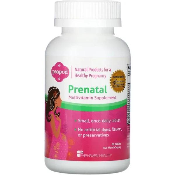 Fairhaven Health Peapod Prenatal Multivitamin Supplement 60 Tablets