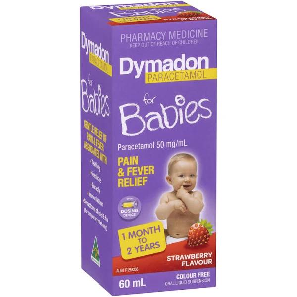 Dymadon Babies Strawberry 1 Month - 2 Years 60ml