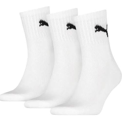 Puma Unisex Adult Crew Socks (Pack of 3) White 2.5 UK-5 UK Cotton Polyester Polyamide Lycra Unisex Adult Sports Socks