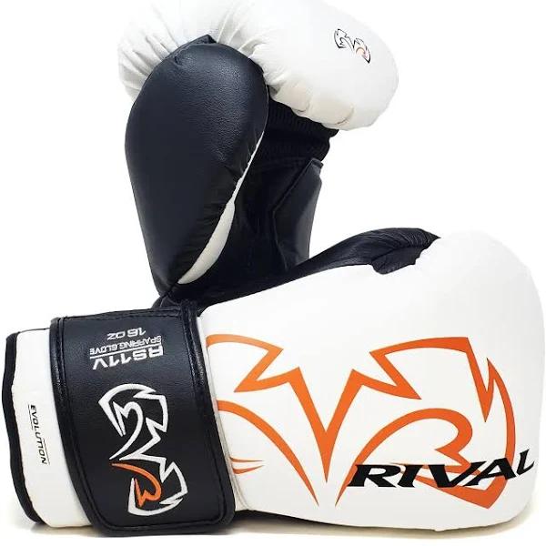 Rival Boxing RS11V Evolution Hook and Loop Sparring Gloves - White 18 oz.