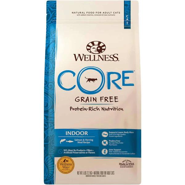 Wellness Core Dry Cat Food Grain Free Indoor: Salmon & Herring 2.27kg