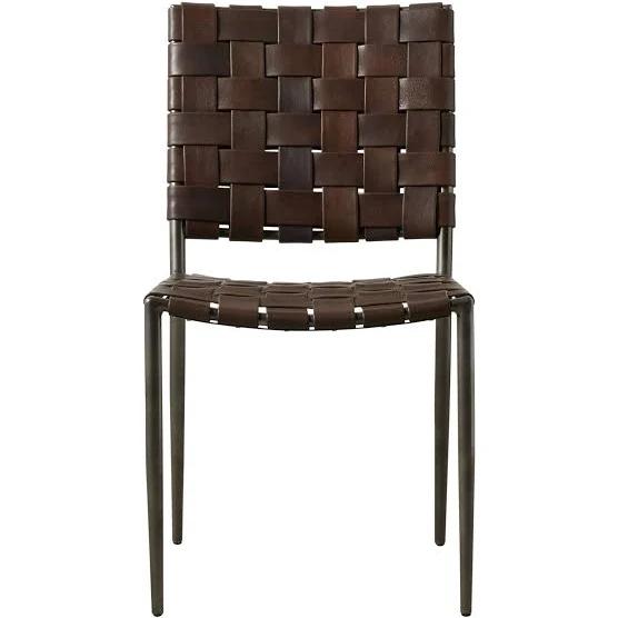 Leather Weave Dining Chair | Gun Metal Grey | Dining | Early Settler Furniture